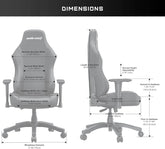 Anda Seat Luna Fabric Ergonomic Gaming Chair - Black